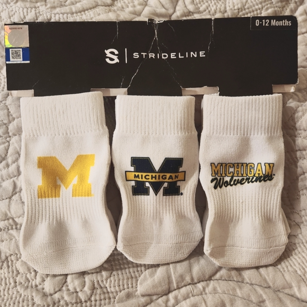 University  of Muchigan Baby Socks